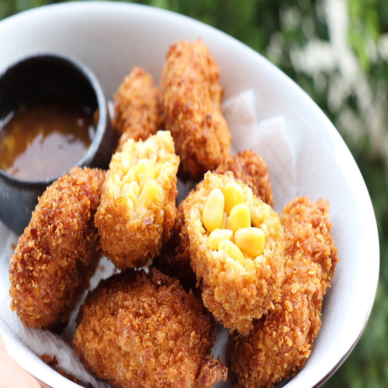 Spicy Corn Nuggets with Sweet Mango Sauce Massy Stores Trinidad