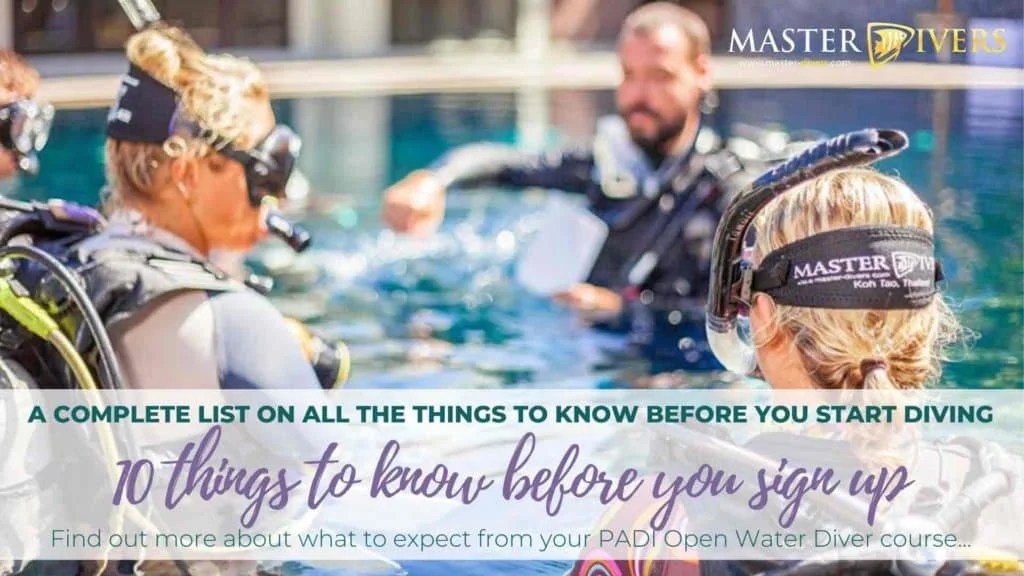 10thingstoknowbeforeyousignupforadivecourse Master Divers