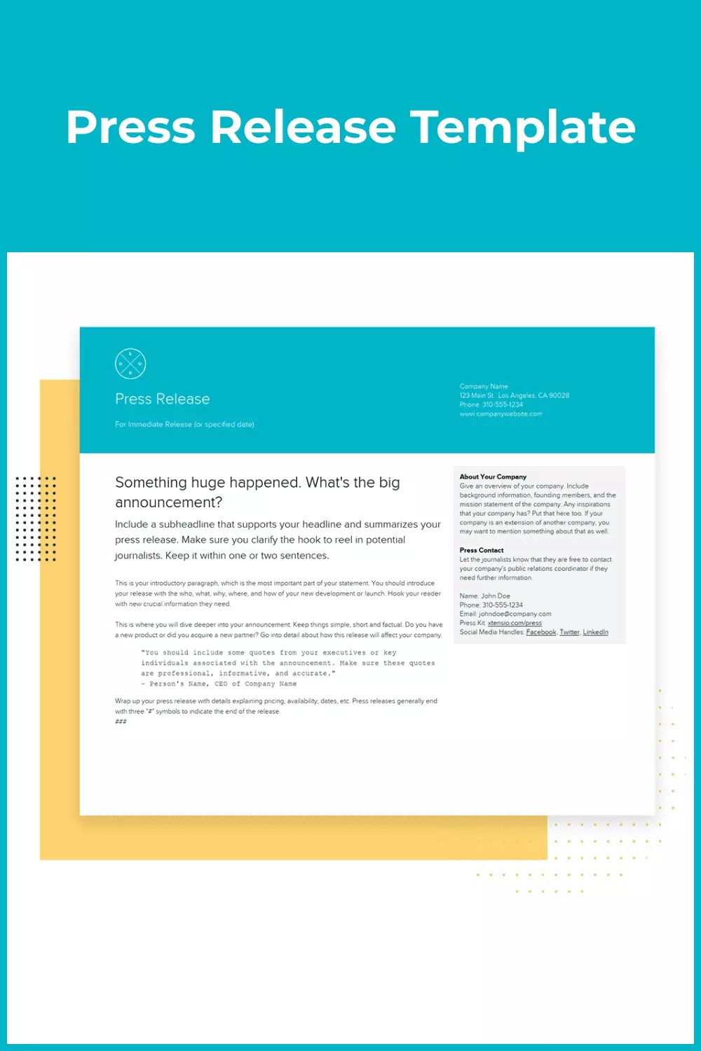 10+ Best Press Release Templates for 2021 Free and Premium Templates