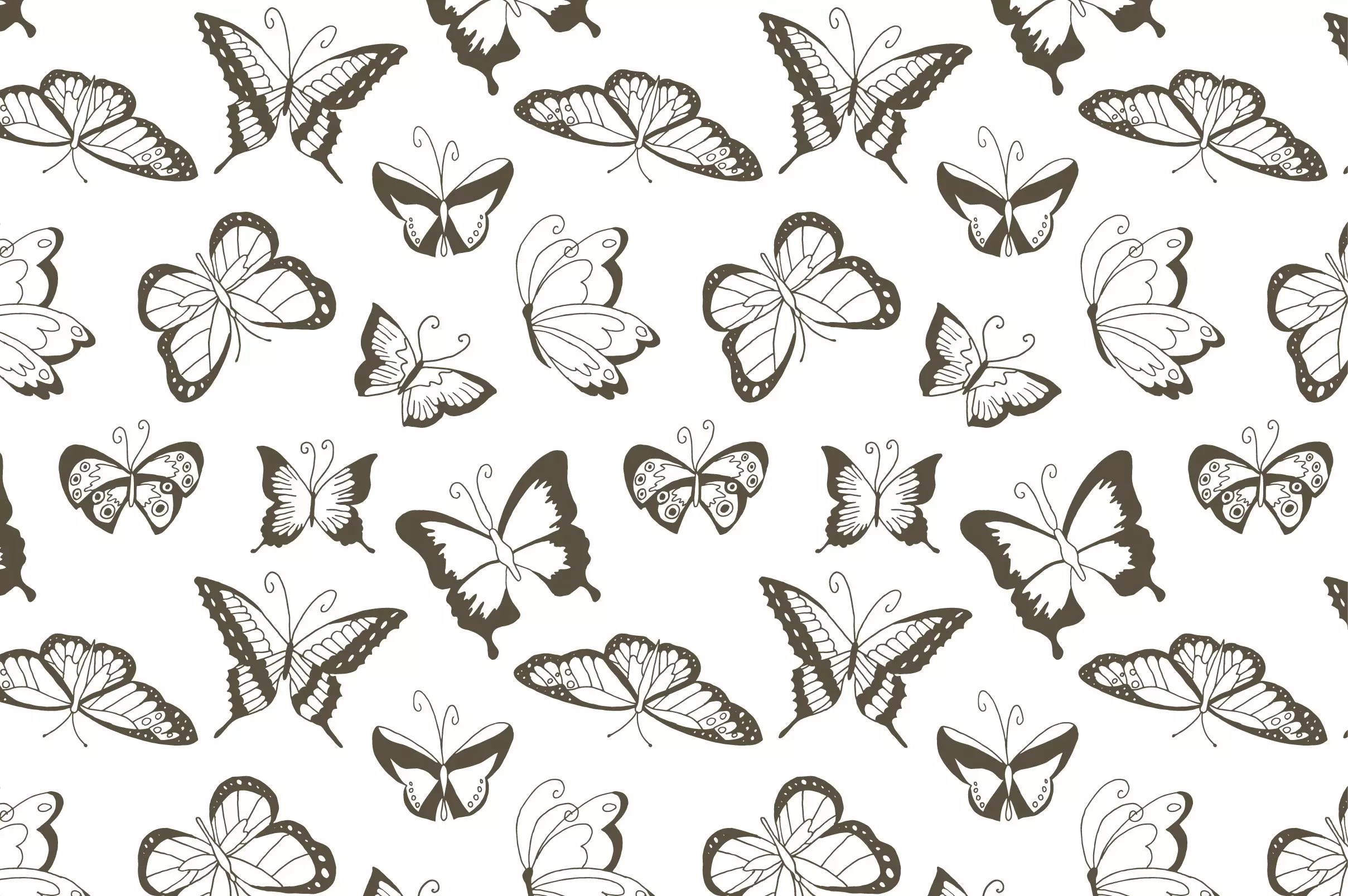 Seamless Butterfly Pattern Vector MasterBundles
