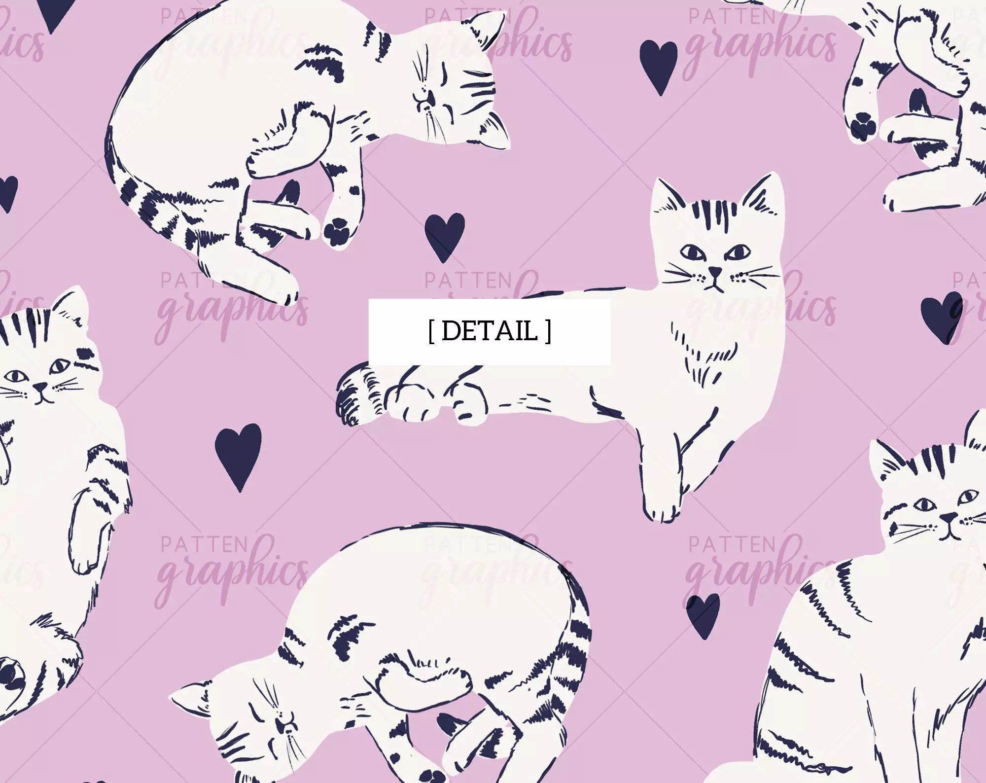 Cute Cat Pattern Pretty House Cat MasterBundles