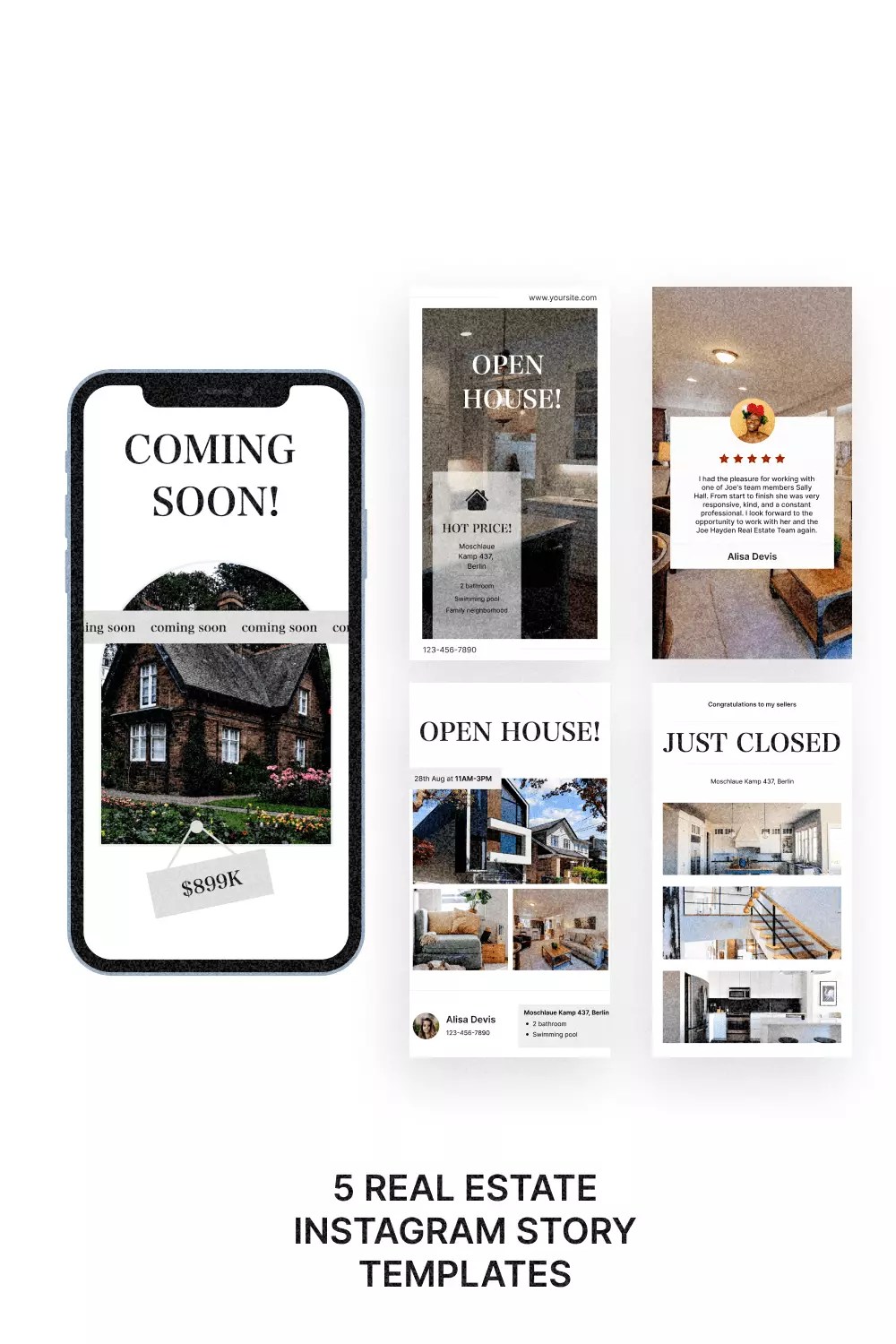 5 Real Estate Instagram Story Templates Master Bundles