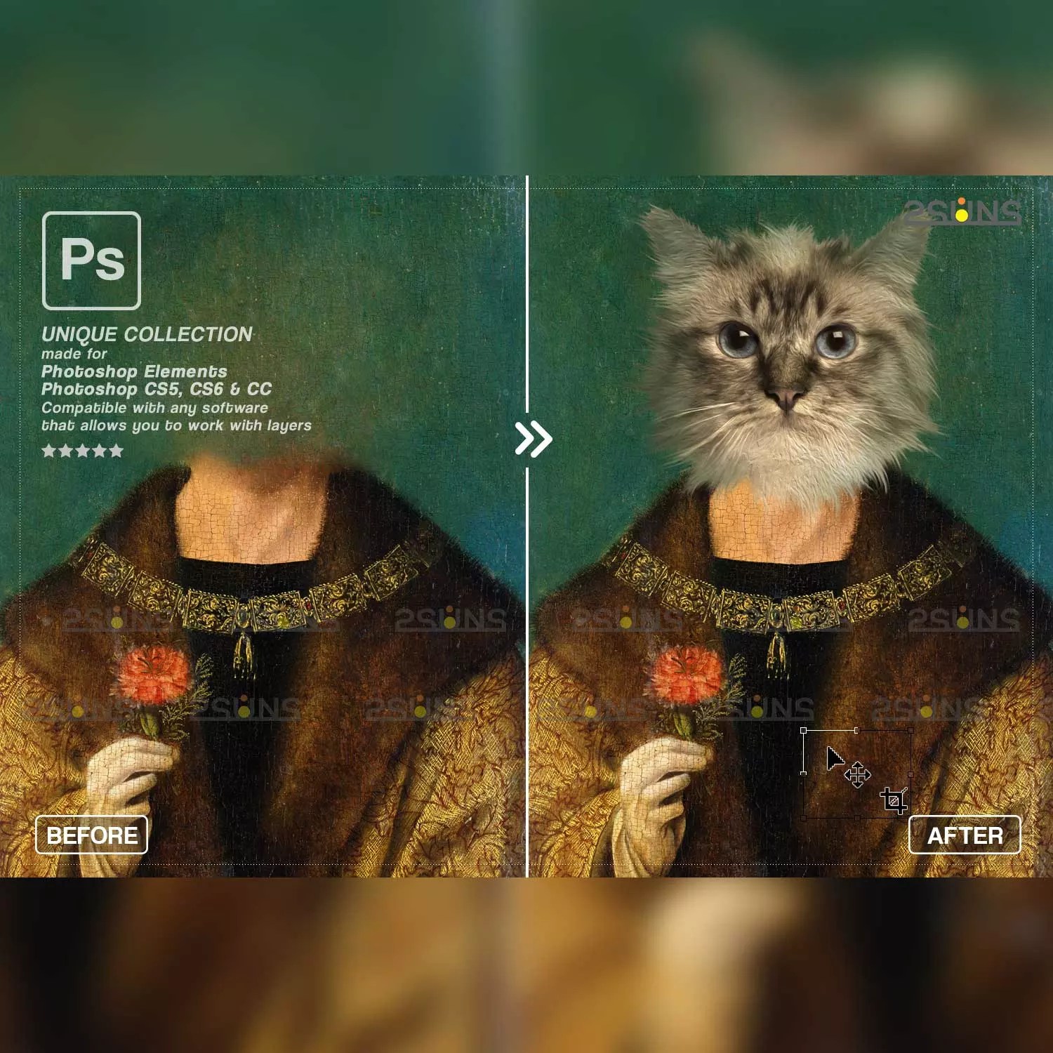 Royal Pet Portrait templates, Pet Painting MasterBundles