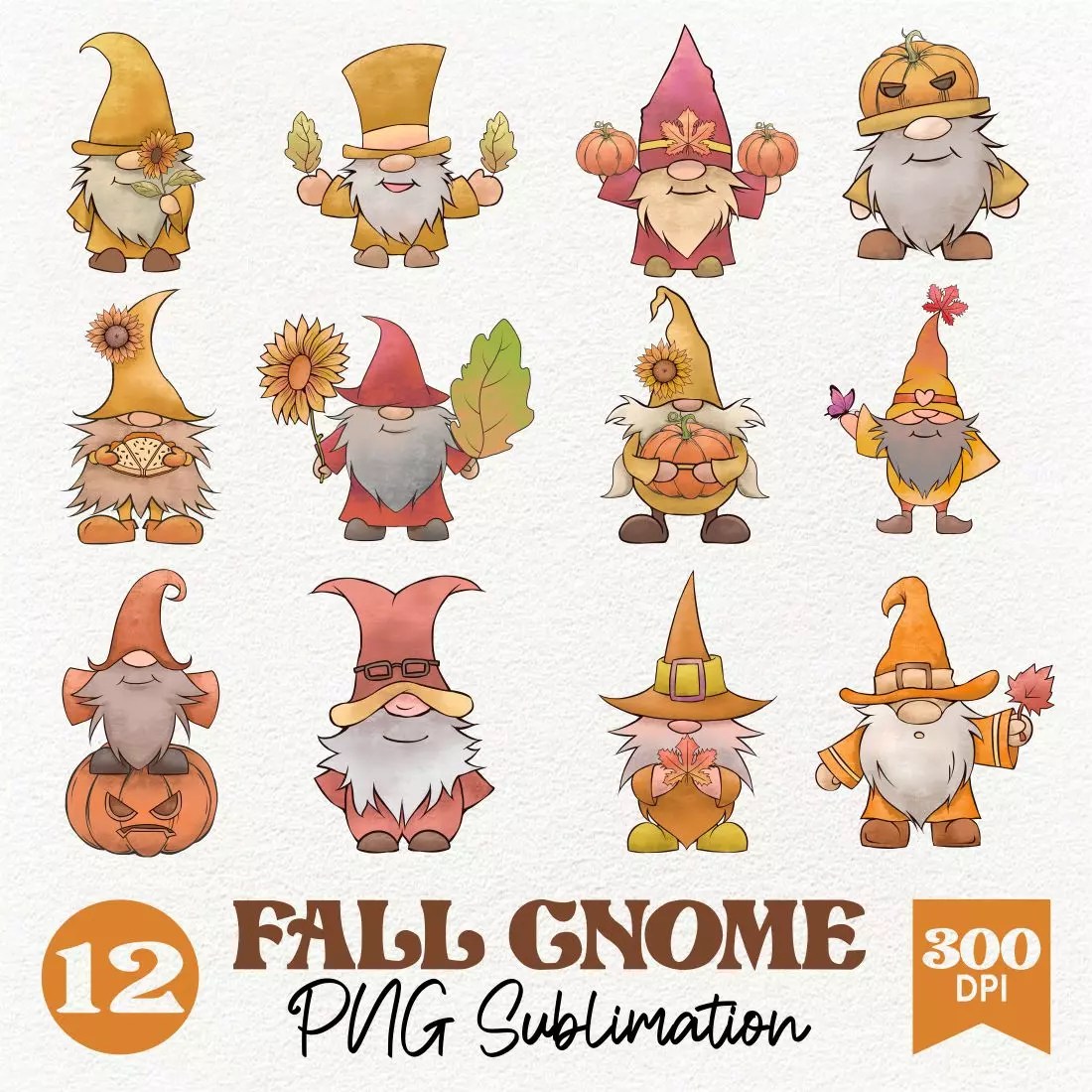 Fall Gnomes SVG. Rainbow Gnomes. MasterBundles