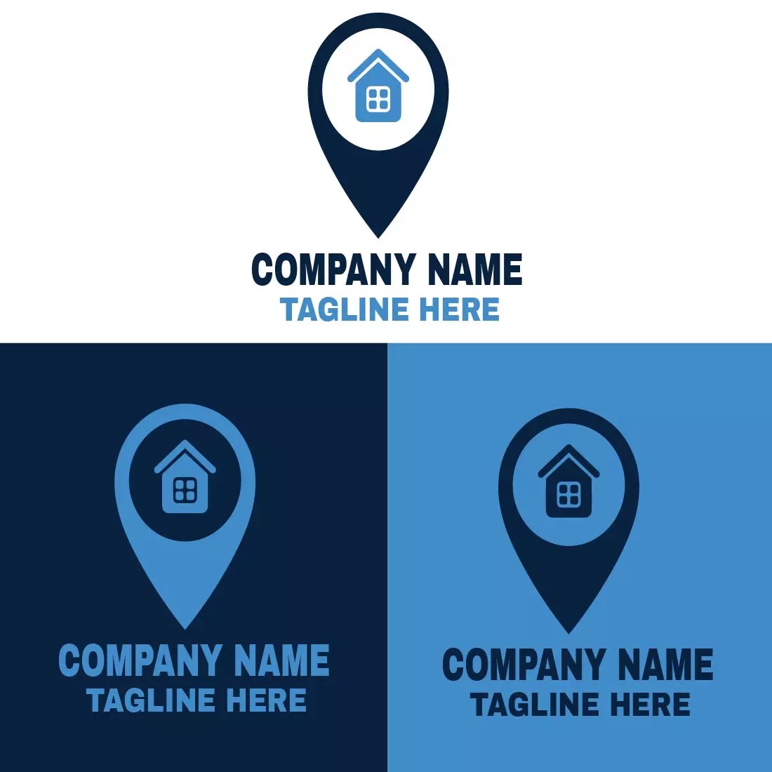 Cool real estate & Home logo template MasterBundles