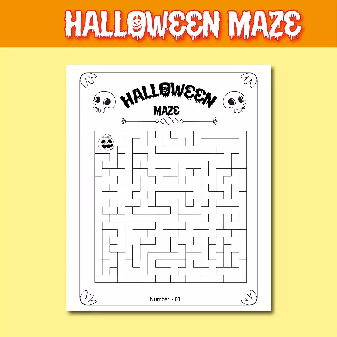 Halloween Mazes Activity Book for kids MasterBundles