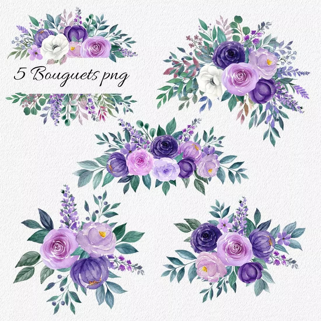 Purple Wedding Flower Clip Art