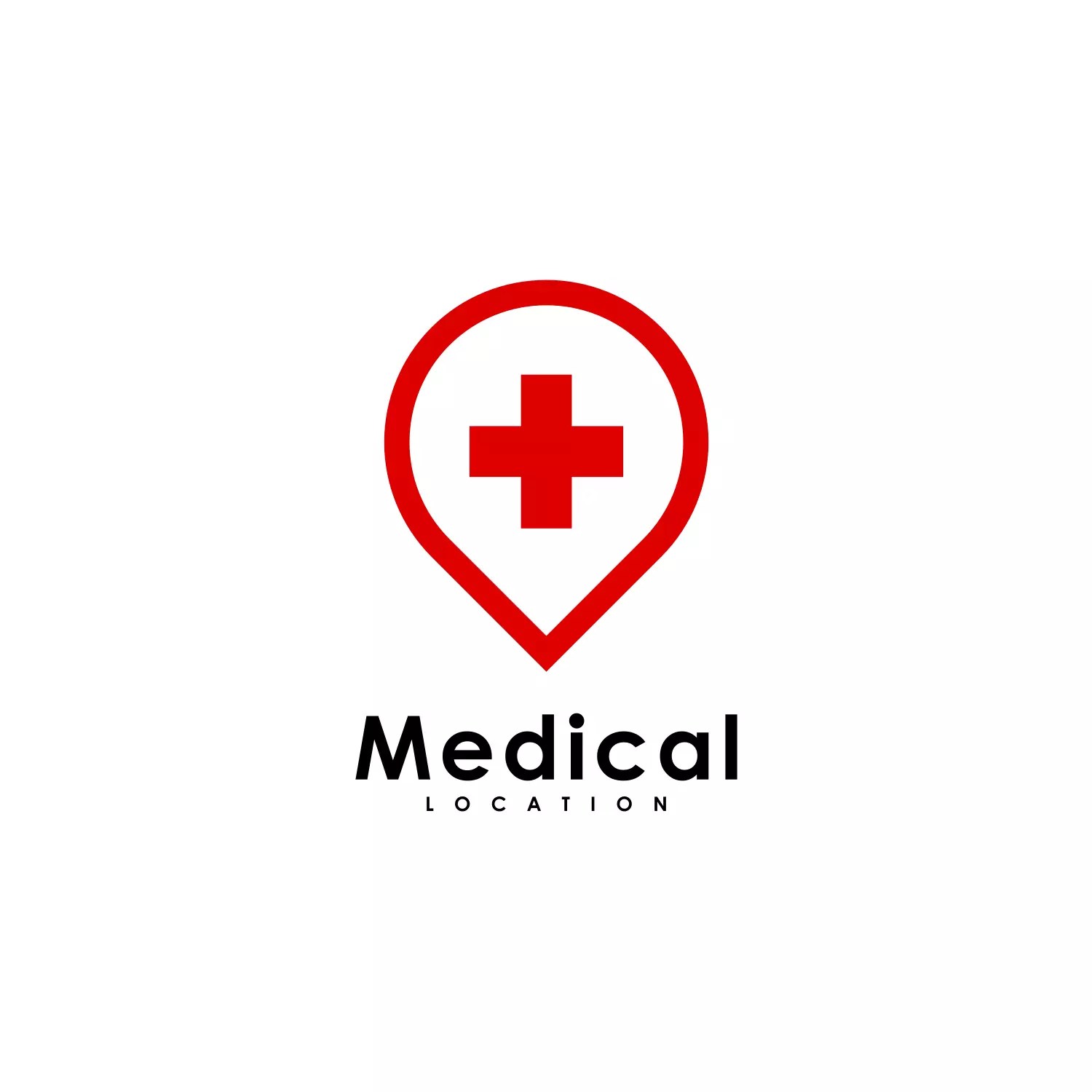 pin health with plus logo vector design MasterBundles