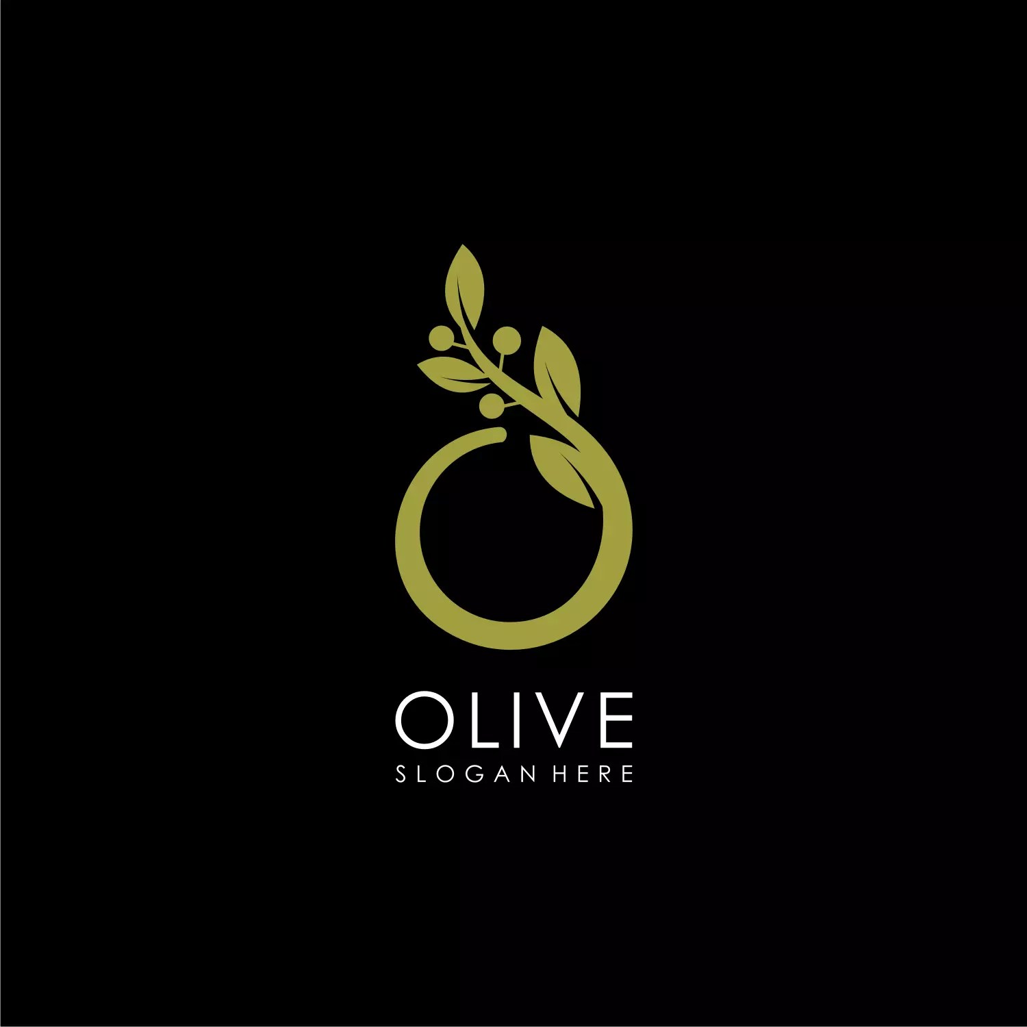 olive logo vector design premium MasterBundles