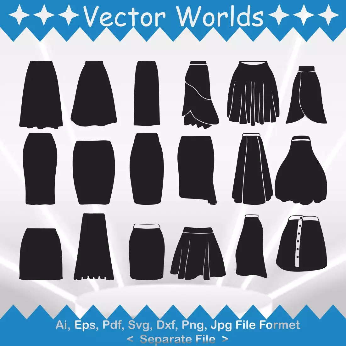 Long Skirt SVG Vector Design MasterBundles