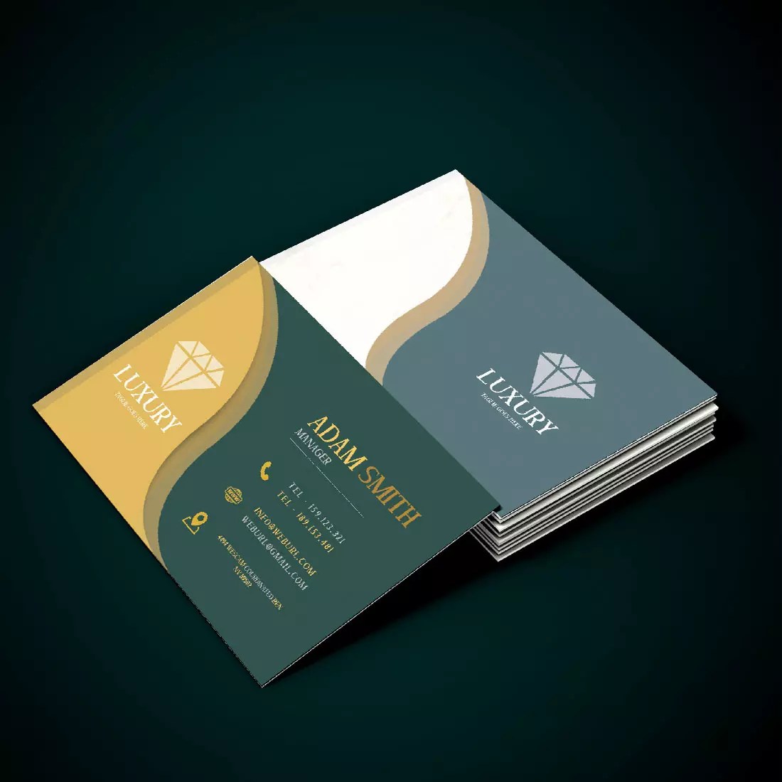 luxury business card template MasterBundles
