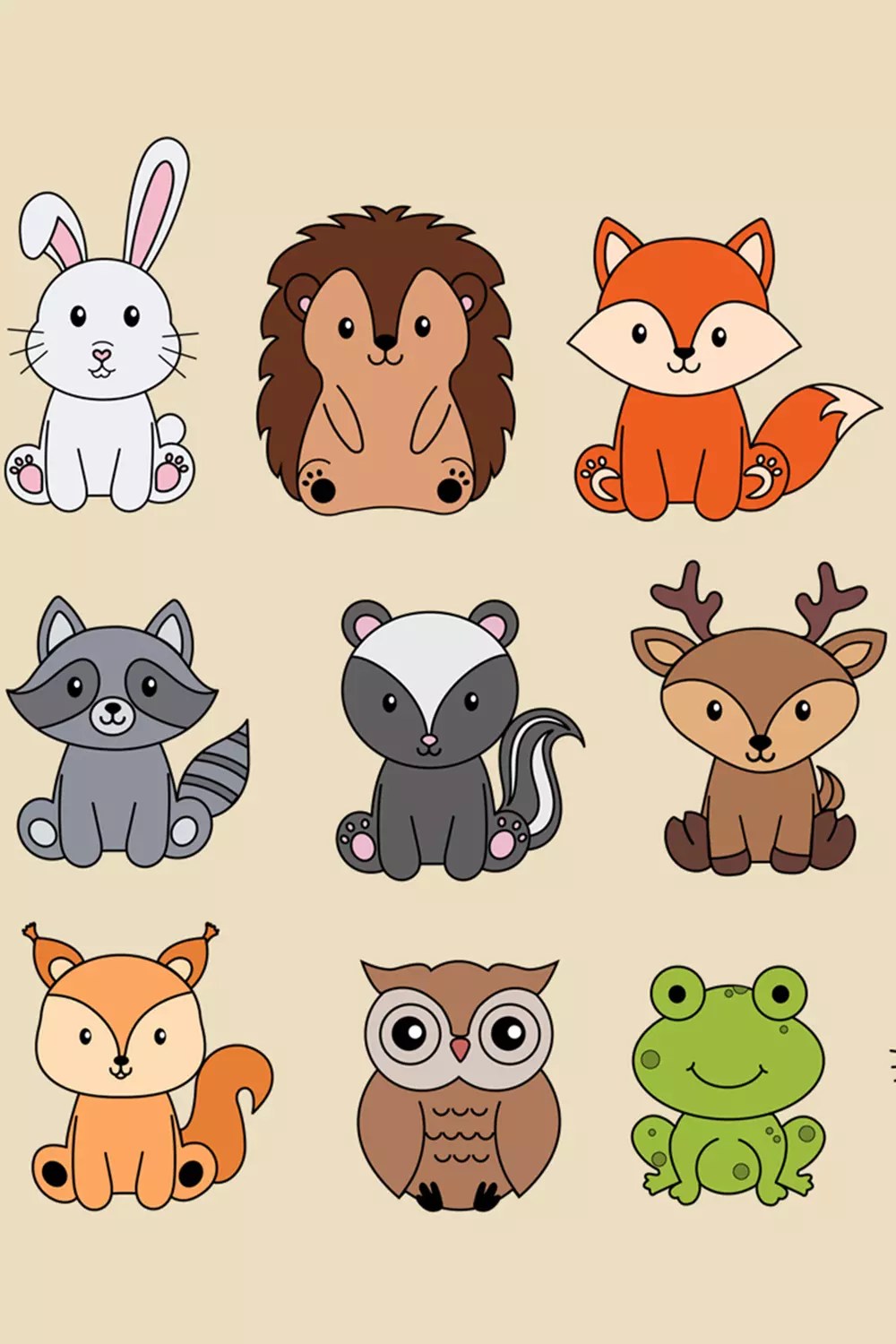 Woodland Baby Animals SVG Clipart MasterBundles