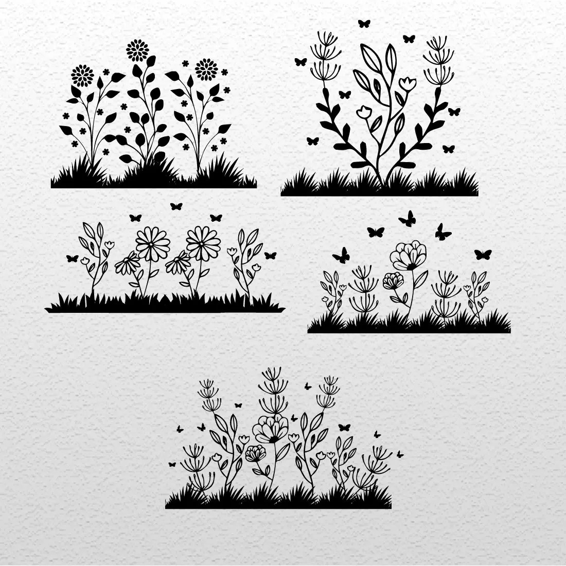 Floral flower garden svg bundle MasterBundles