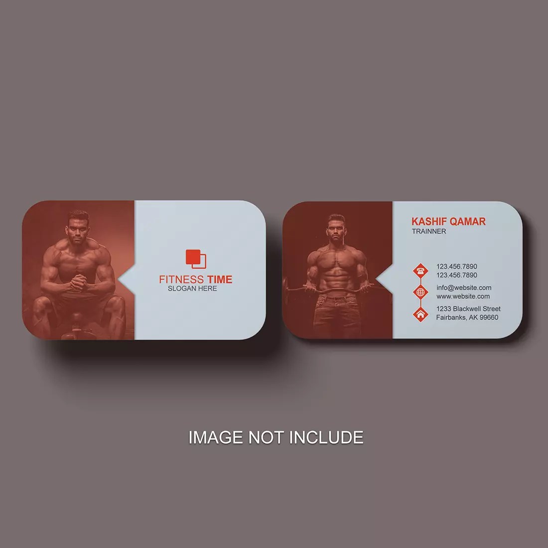 Modern Personal Trainer Business Card Template MasterBundles