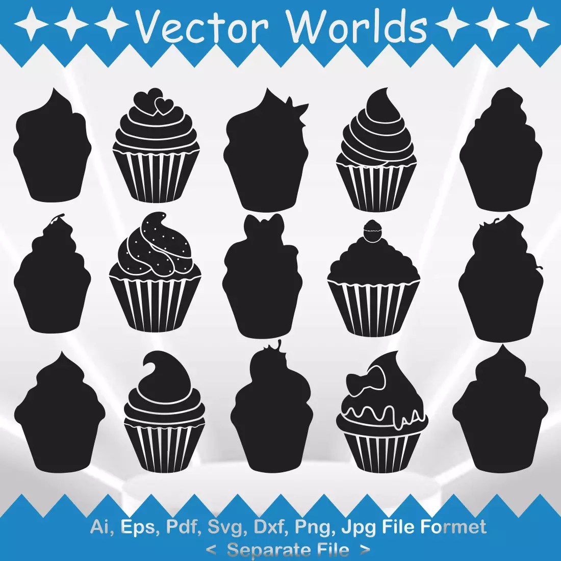 Cupcake SVG Vector Design MasterBundles