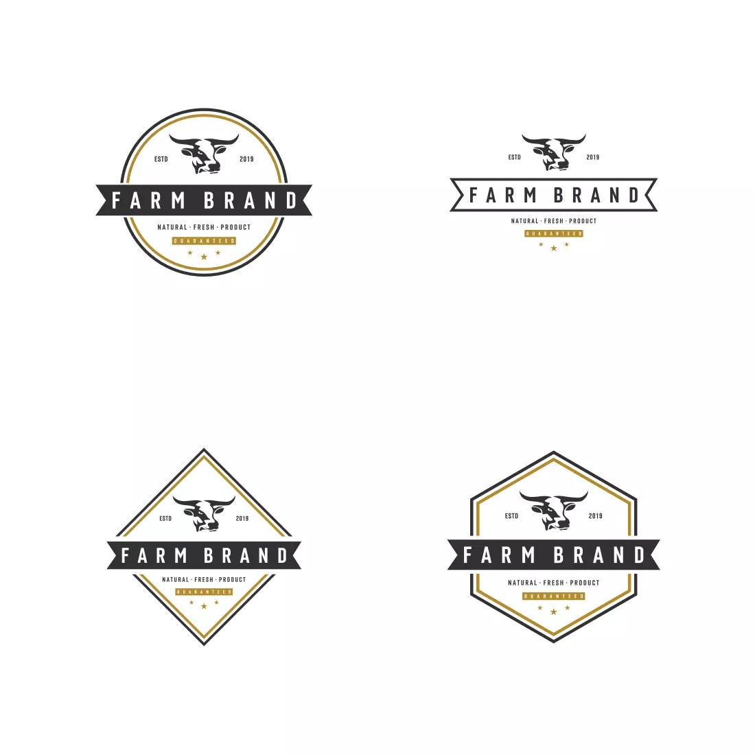 Green Farm Logos Vector Emblem MasterBundles
