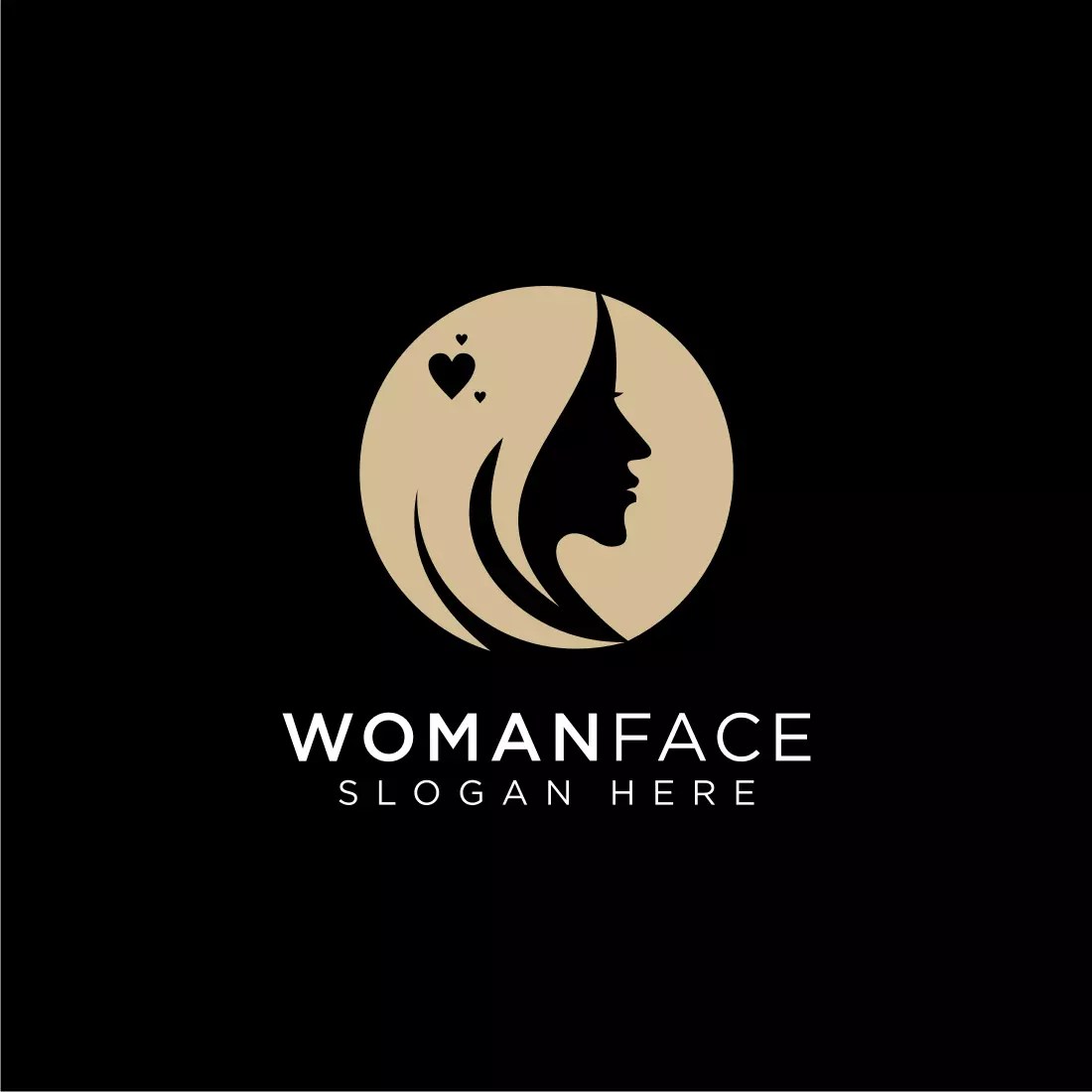 woman face logo design vector MasterBundles
