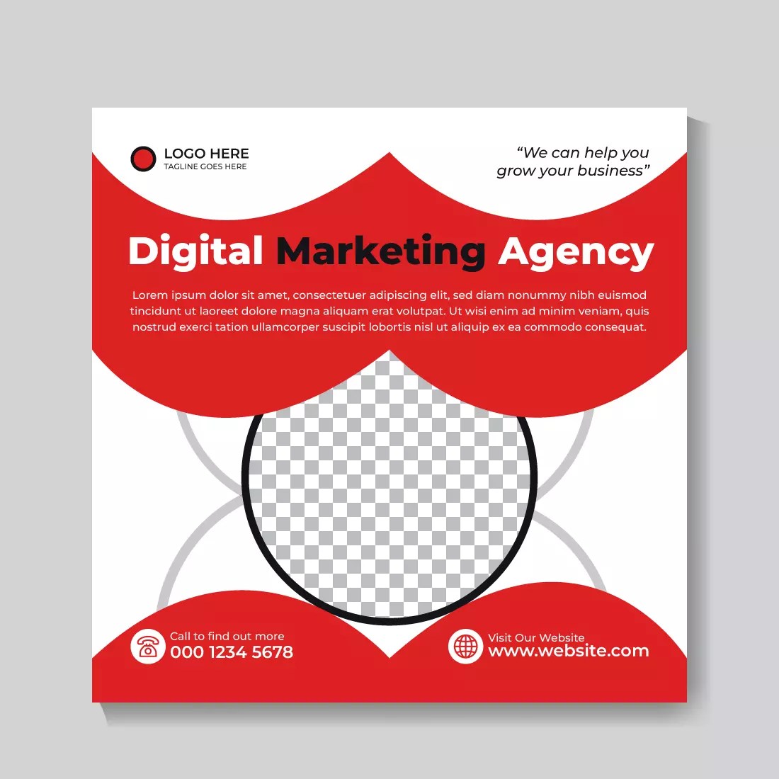 Corporate Modern Digital Marketing Social Media Post Design Template