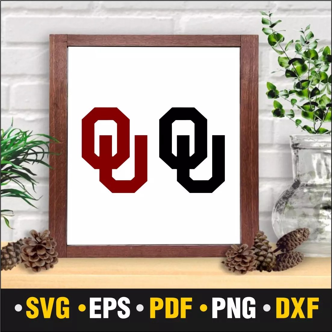 Oklahoma Sooners College Monogram MasterBundles
