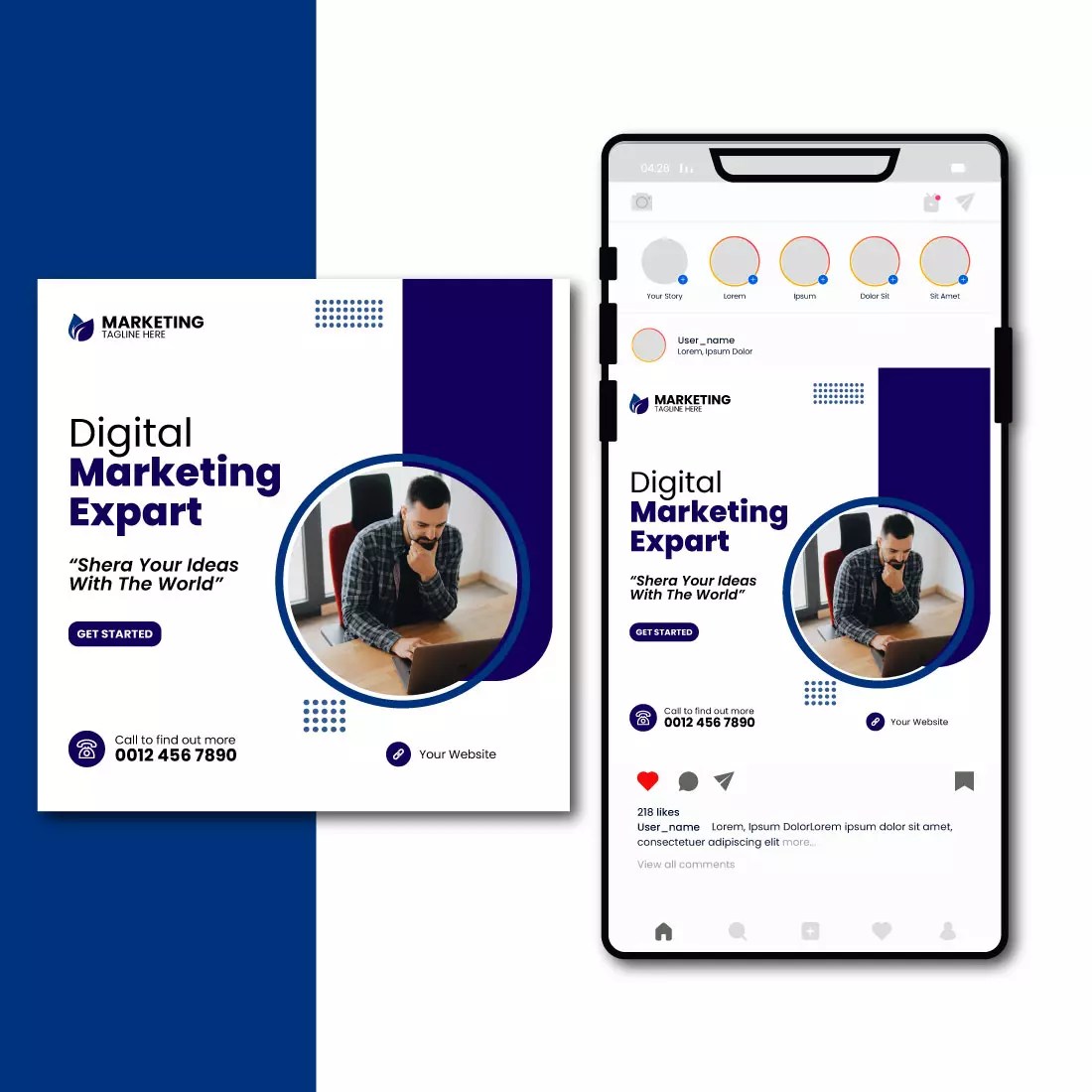 Professional Real Estate Social Media Post Design MasterBundles