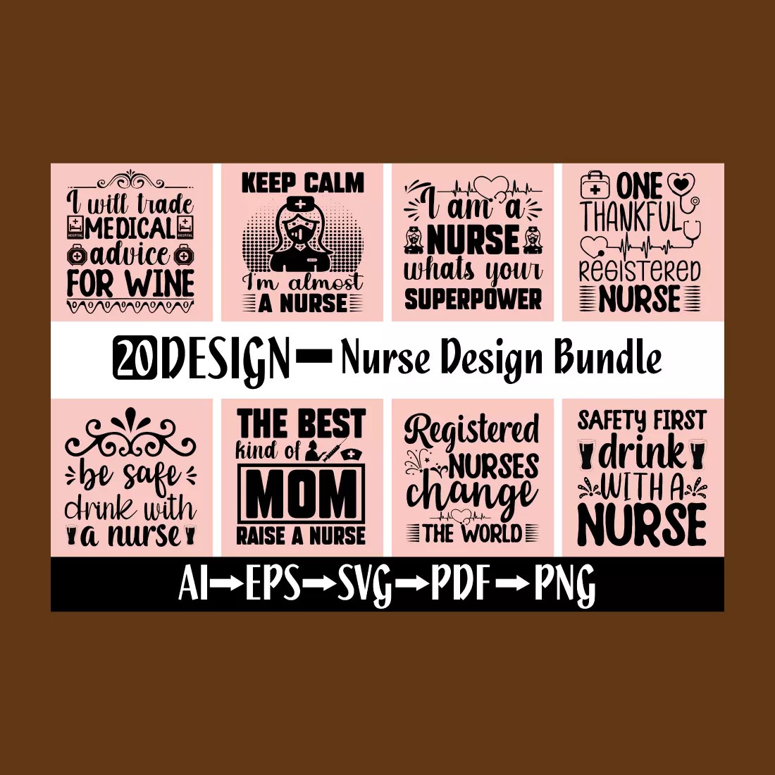 Nurse TShirt Design Bundle MasterBundles