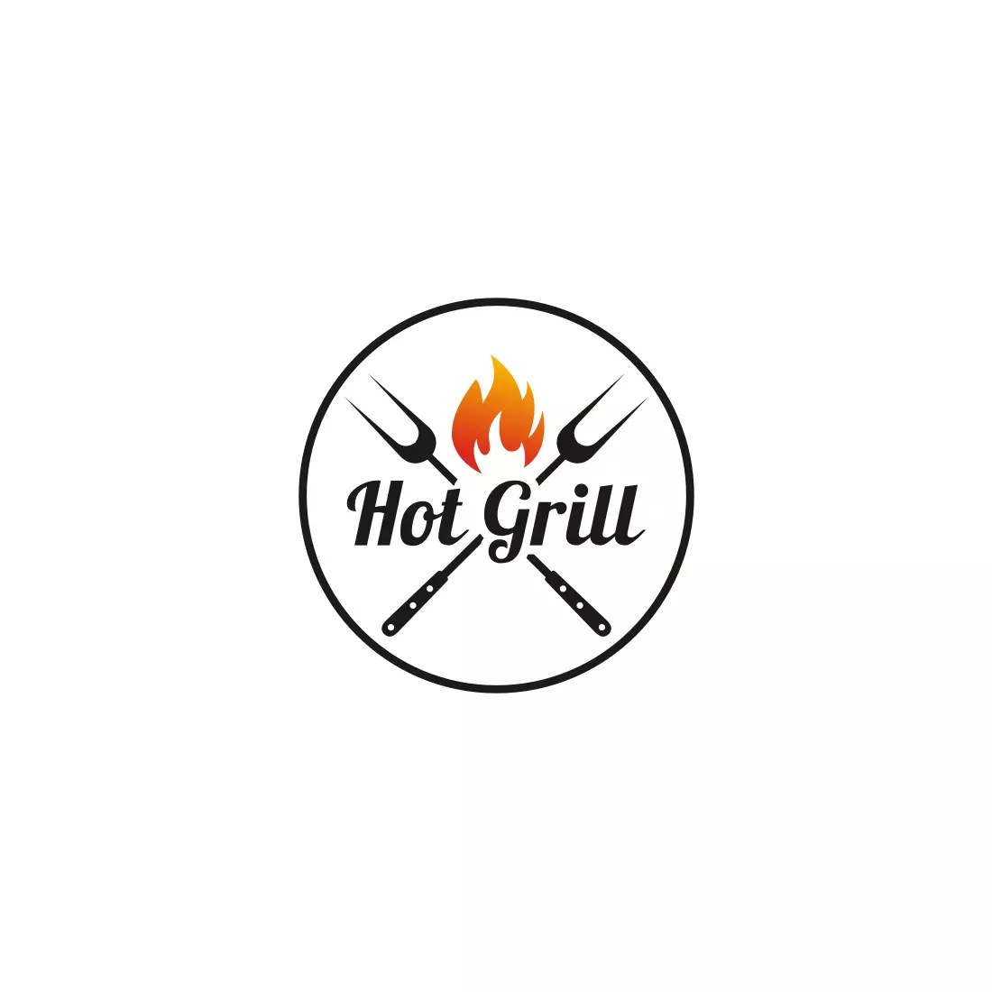 Hot Grill Logo Vector Design MasterBundles