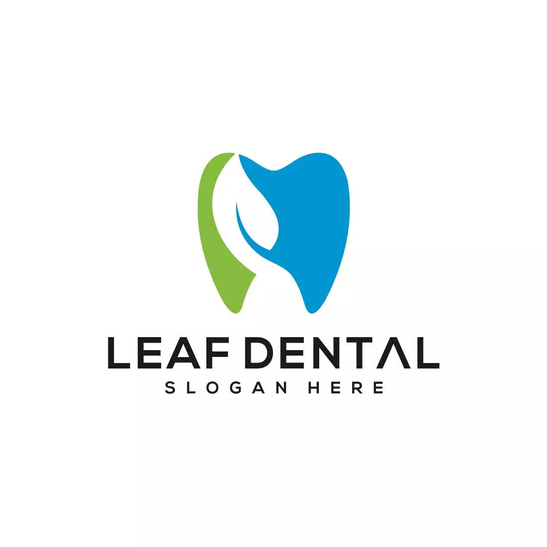 Dental and Leaf Logo Vector Design MasterBundles