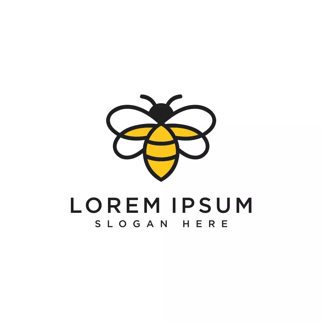 bee logo design vector MasterBundles