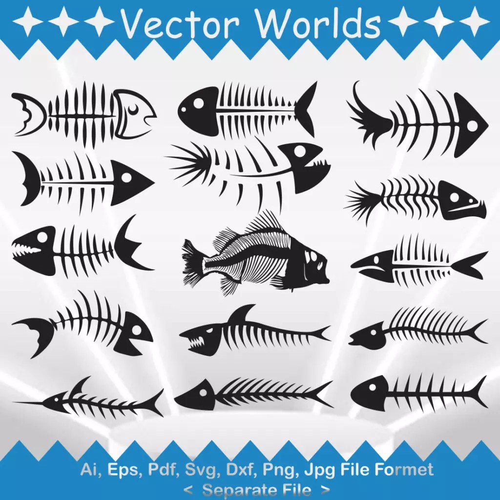 Fish Bone SVG Vector Design MasterBundles