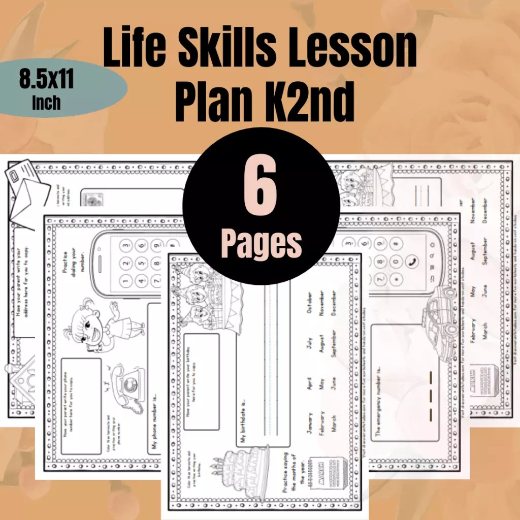Life Skills Lesson Plan K2nd MasterBundles