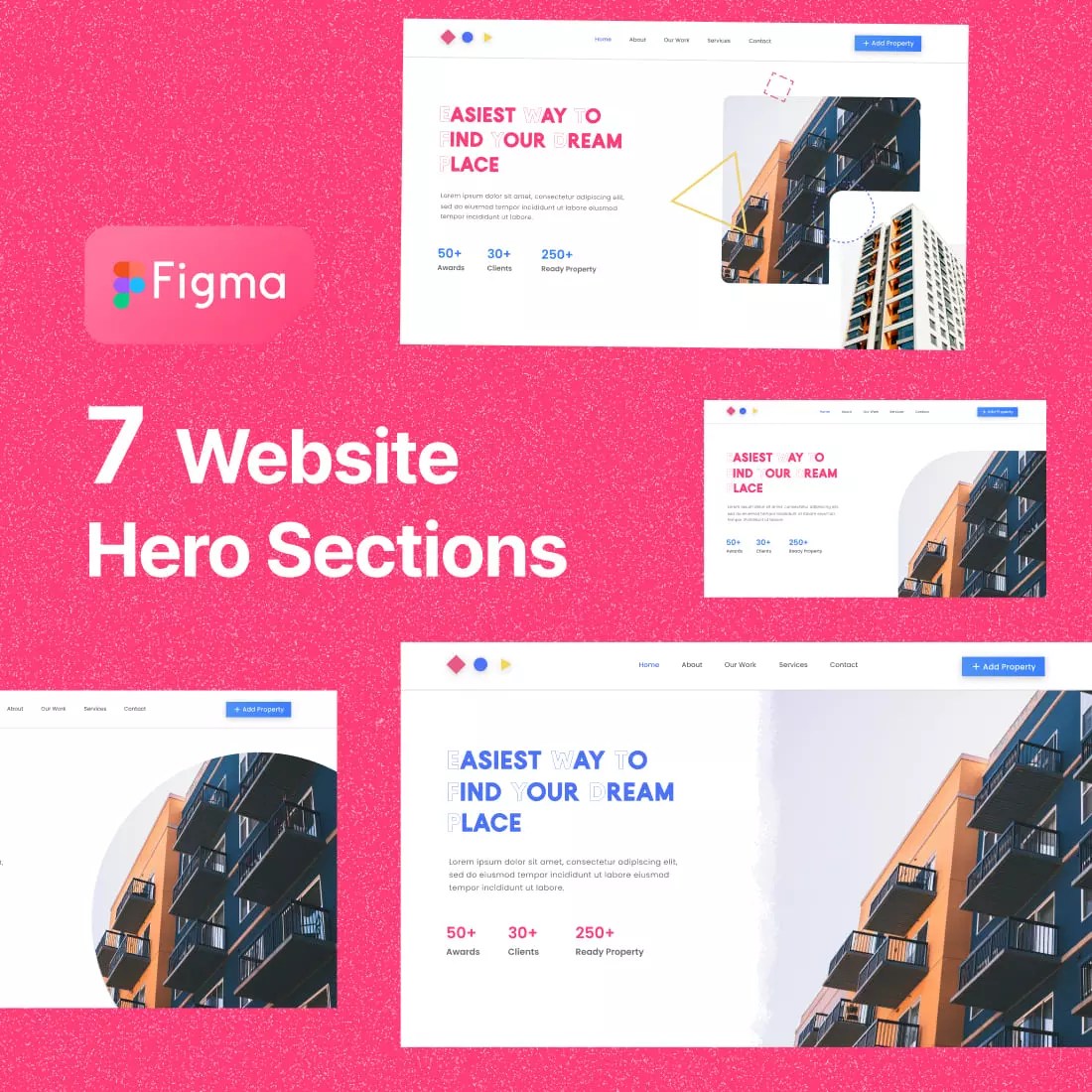 7 Creavite Hero Section Layouts for Real Estate MasterBundles