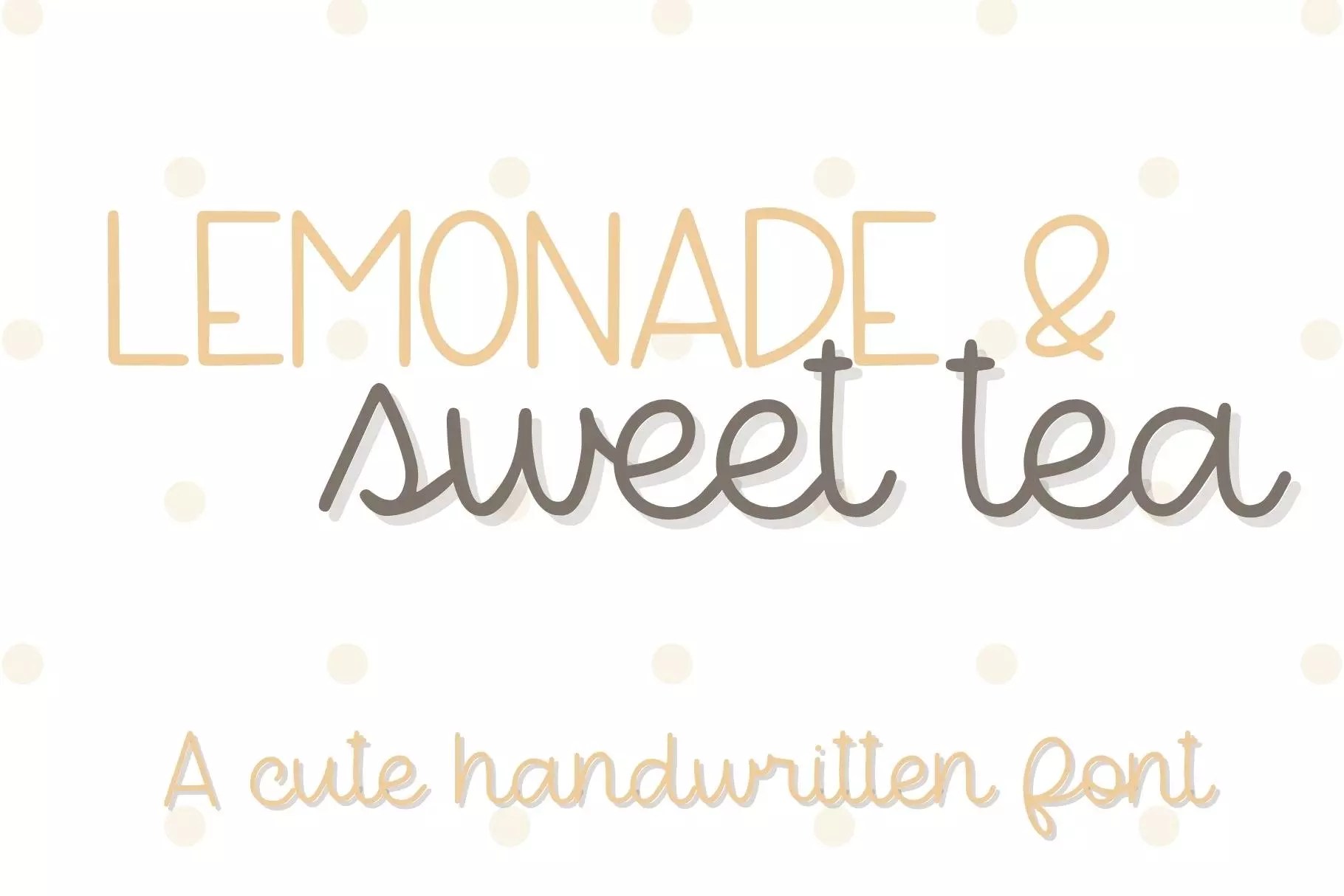 Lemonade and Sweet Tea, Cute Font MasterBundles