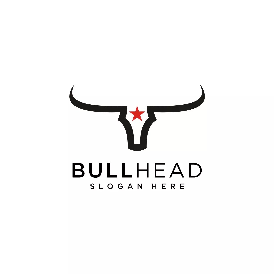bull head logo design template vector MasterBundles