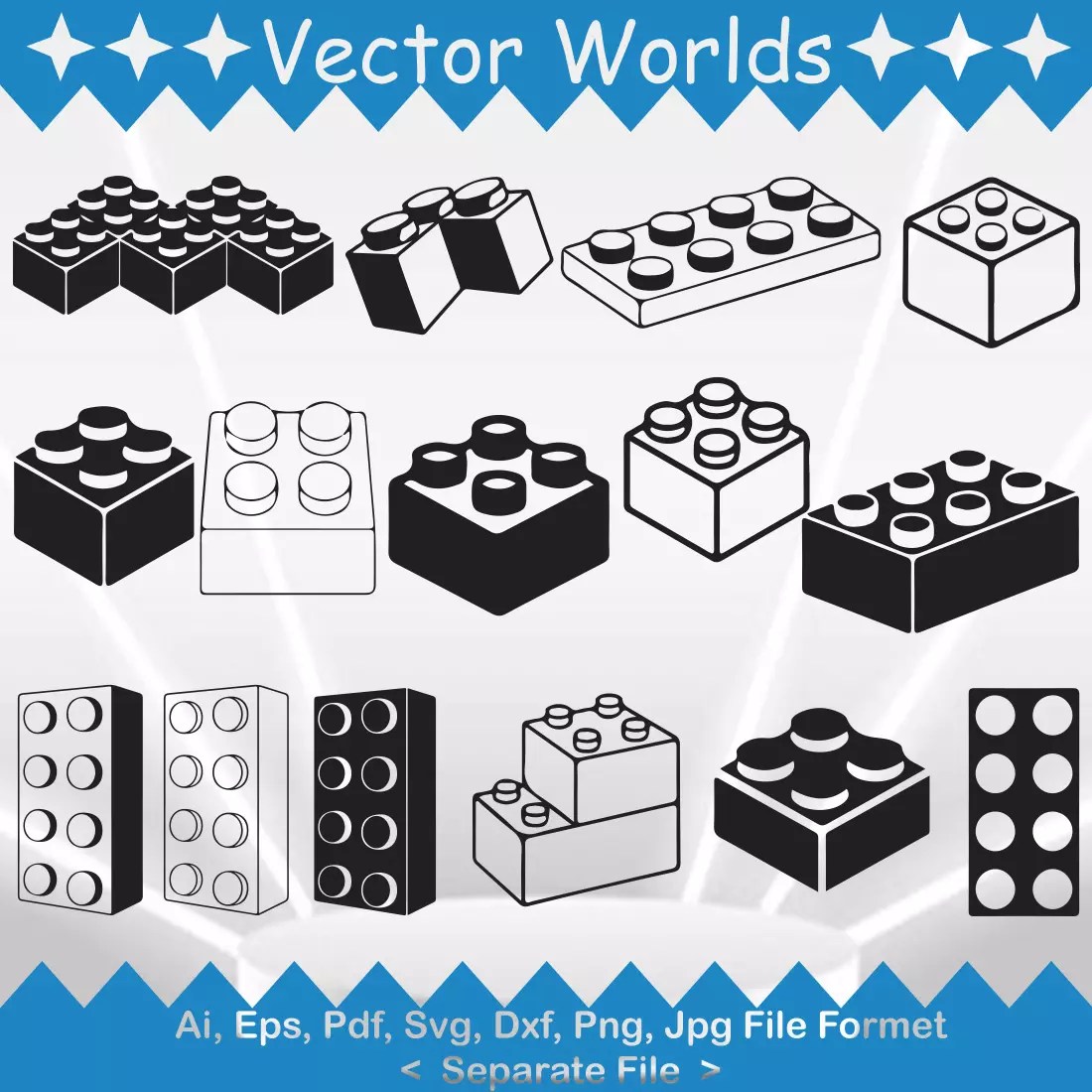 Lego bricks SVG Vector Design MasterBundles
