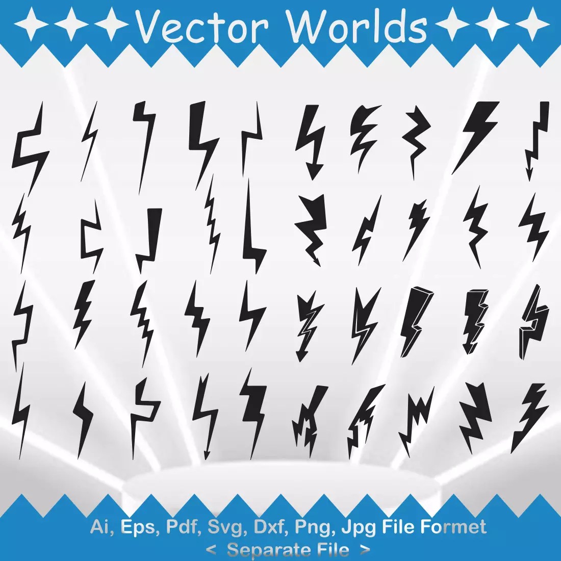 Lightning Bolt SVG Vector Design MasterBundles