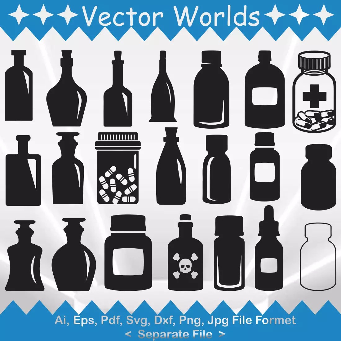 Pill Bottle SVG Vector Design MasterBundles