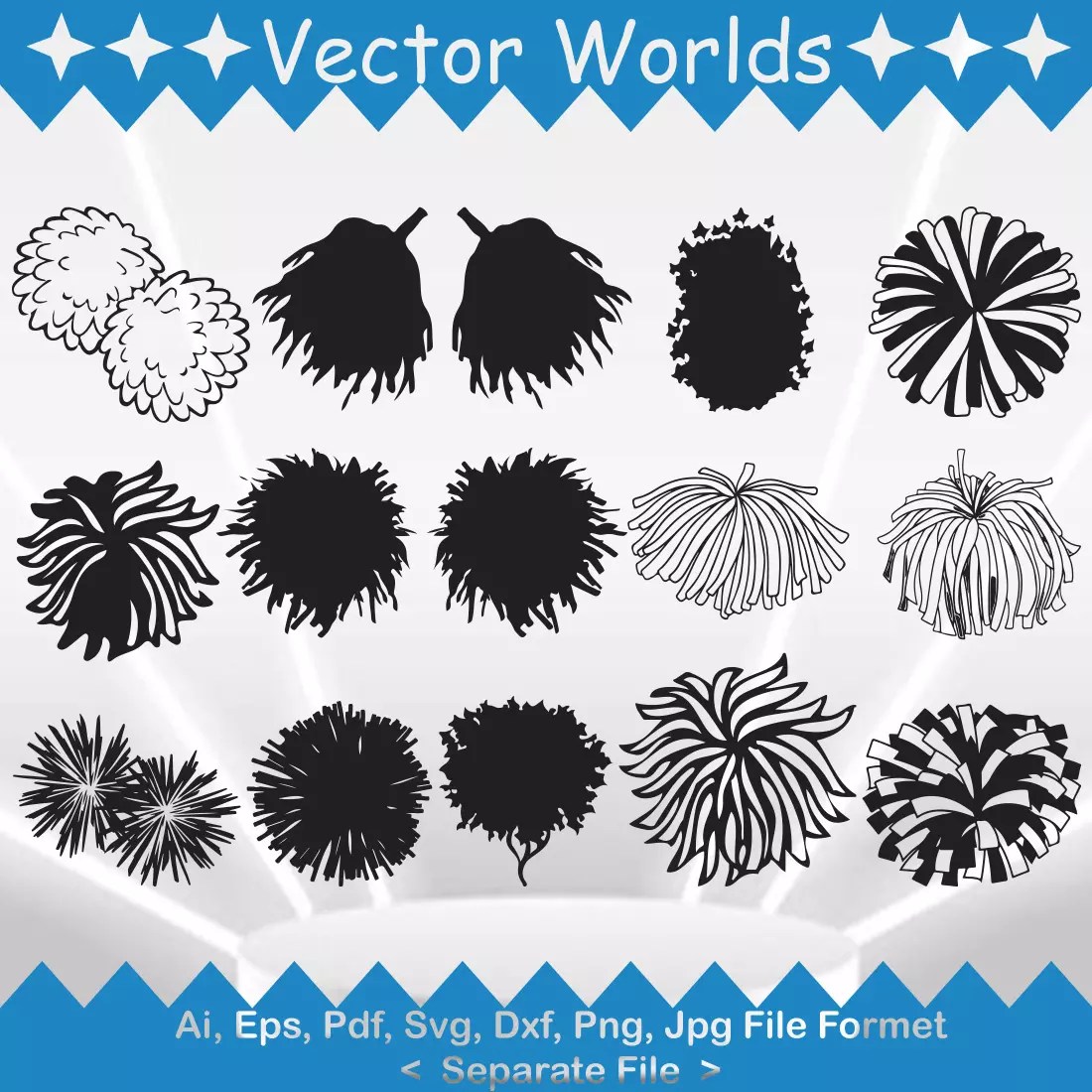 Pom poms SVG Vector Design MasterBundles