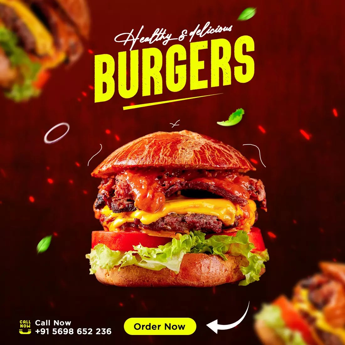 Food Social Media Post Design MasterBundles