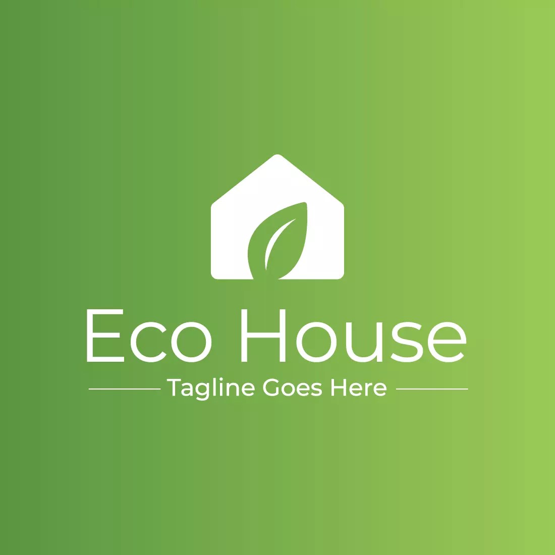 Eco House Logo Design Template MasterBundles