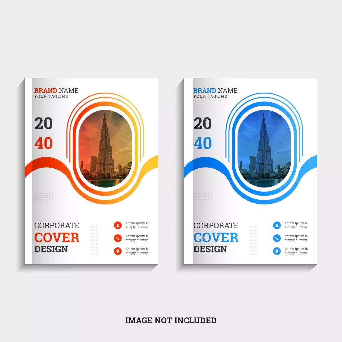 Corporate and creative business book cover design template a4