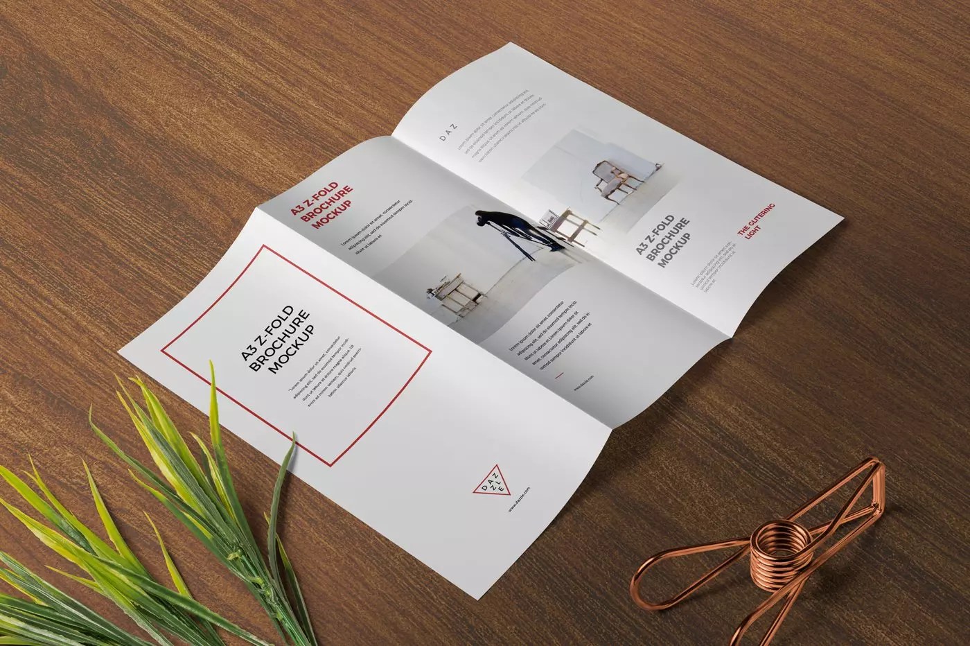 A3 Z Fold Brochure Mockups MasterBundles