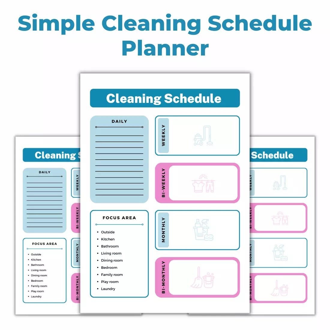 Simple Cleaning Schedule Planner Template MasterBundles