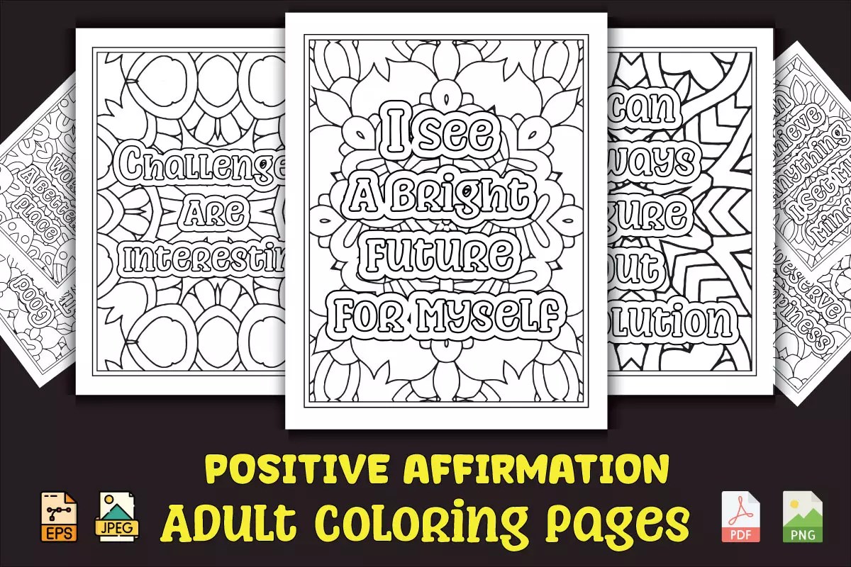 Positive Affirmation Coloring Pages