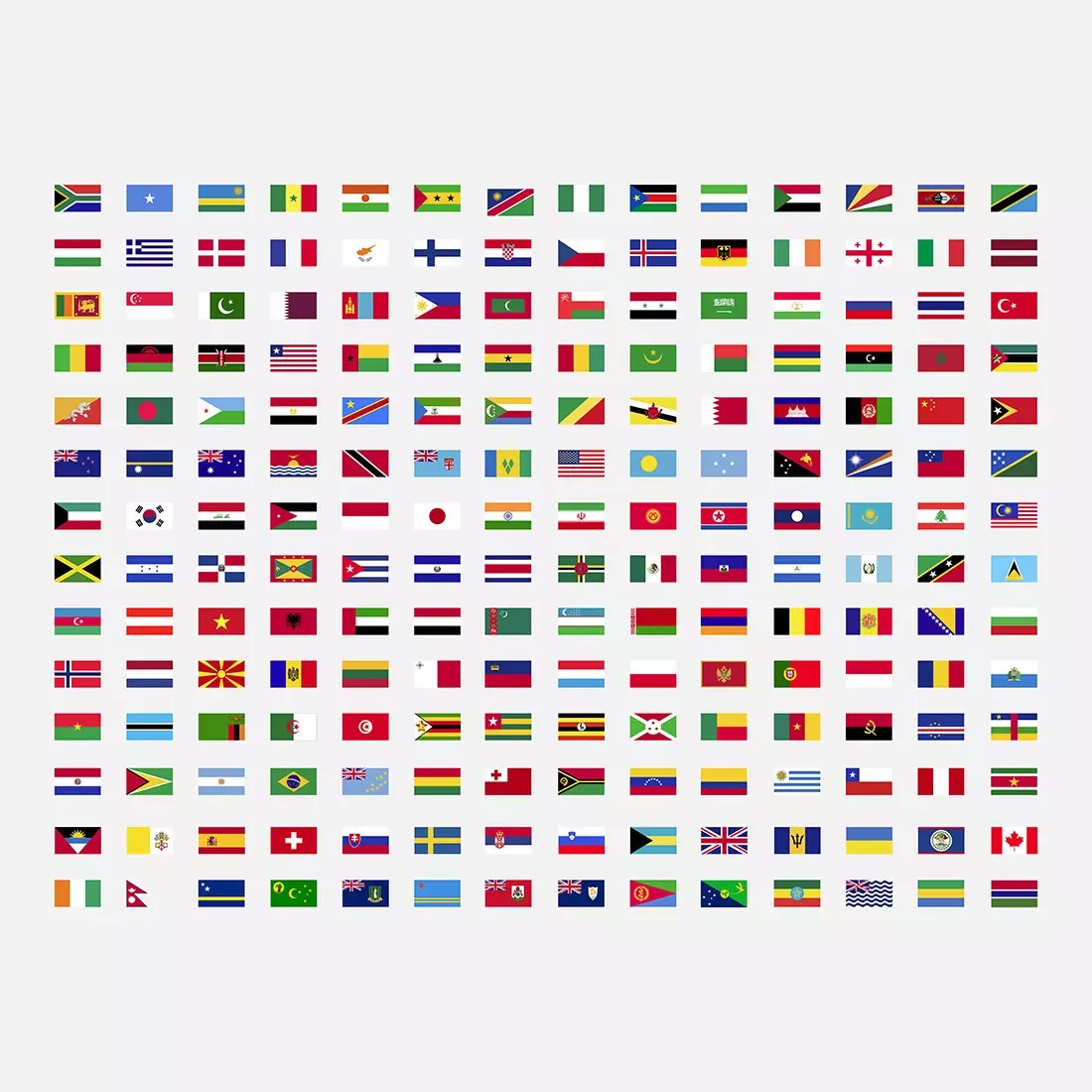 196 countries flags MasterBundles