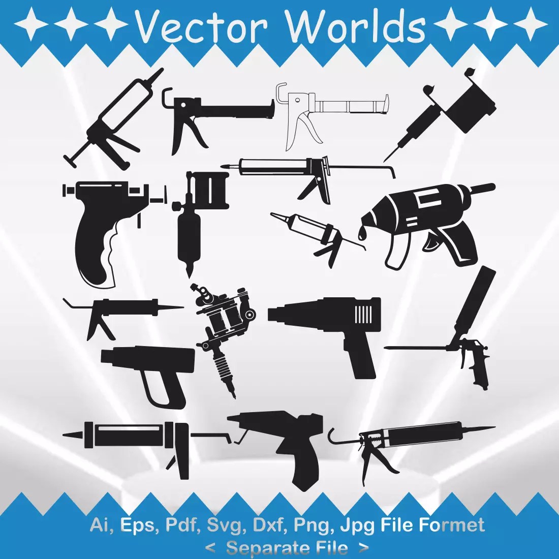Caulk Gun SVG Vector Design. MasterBundles