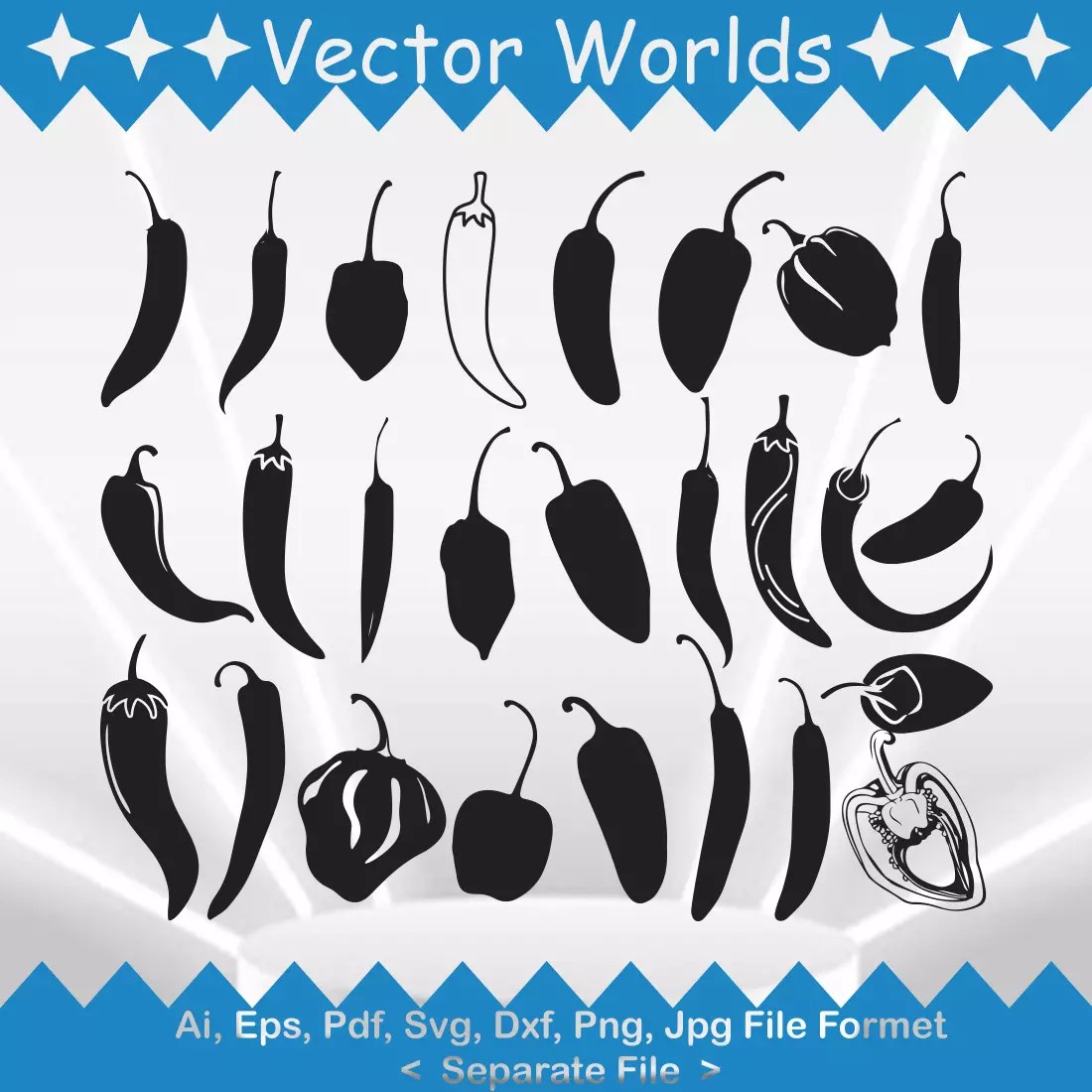 Chili Pepper SVG Vector Design. MasterBundles
