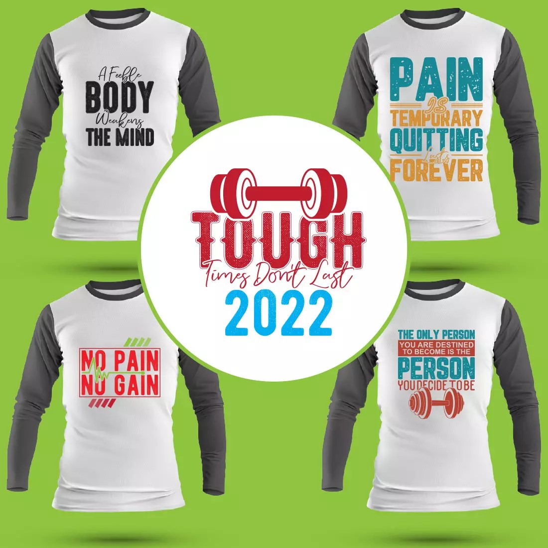 Fitness T Shirt Designs Bundle MasterBundles