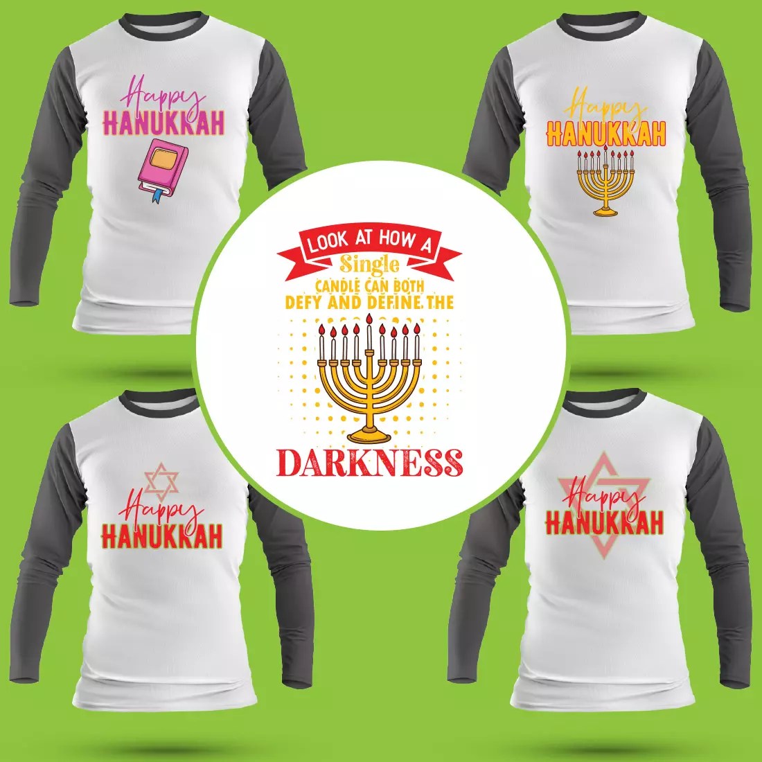 Hanukkah T Shirt Designs Bundle MasterBundles