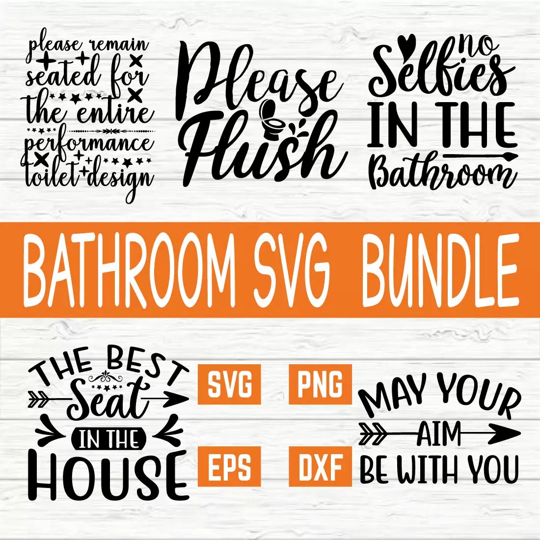 Bathroom Typography Design Bundle vol. 6 MasterBundles