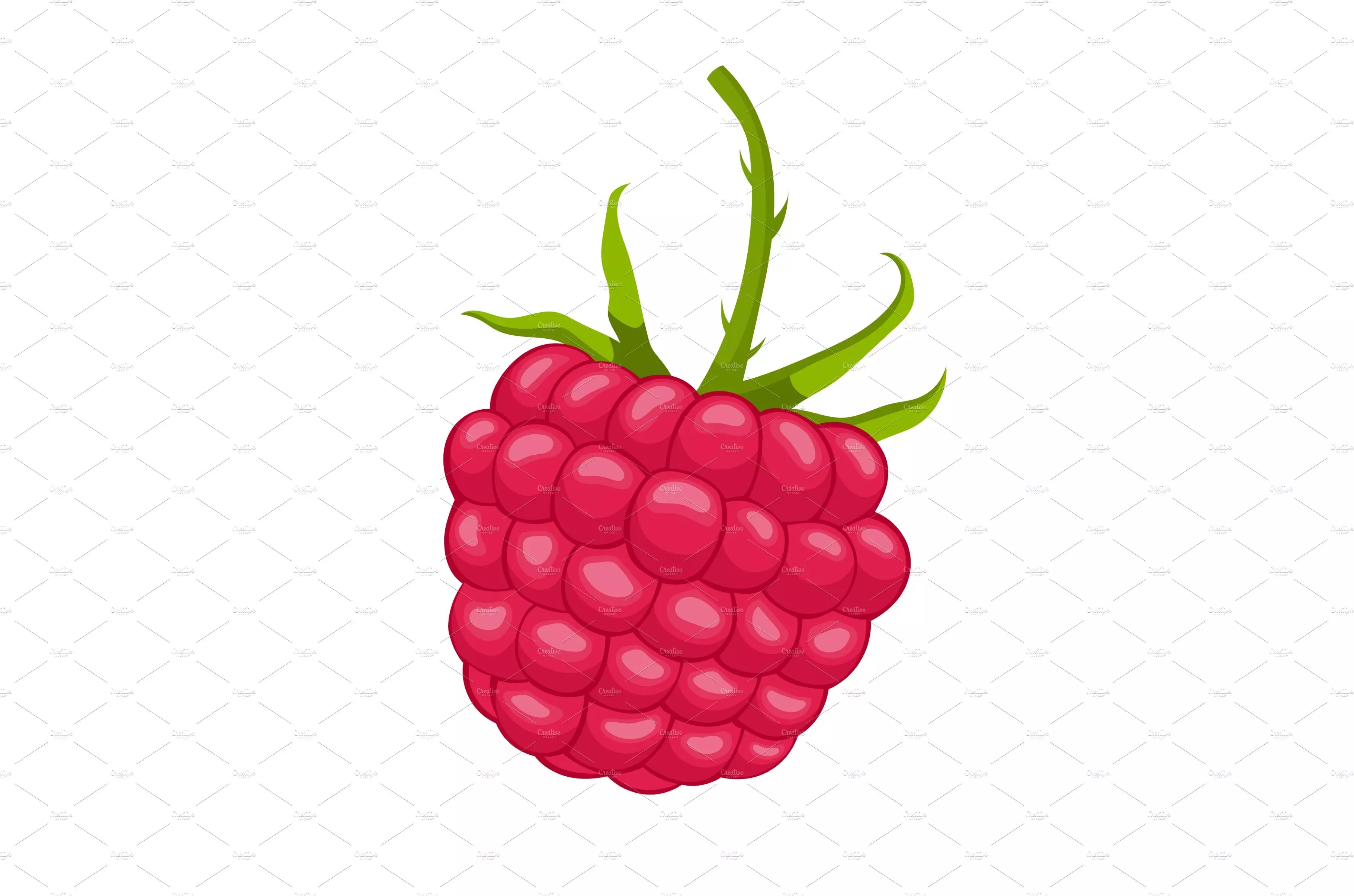 raspberry berry cartoon vector MasterBundles